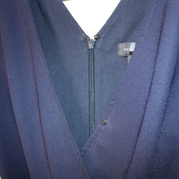 CLUB MONACO Lorenny Jumpsuit Straight Leg Navy Blue Belted Cross Front | 2 - Picture 6 of 11